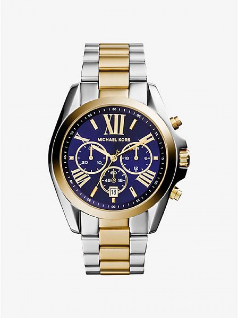 Relojes Michael Kors Oversized Bradshaw Mujer Plateadas Doradas | 320514-TUC