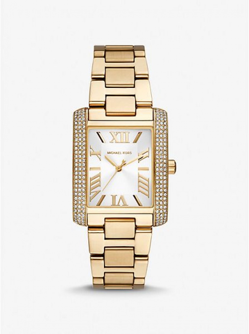 Relojes Michael Kors Oversized Emery Pave Mujer Doradas | 892567-XUV