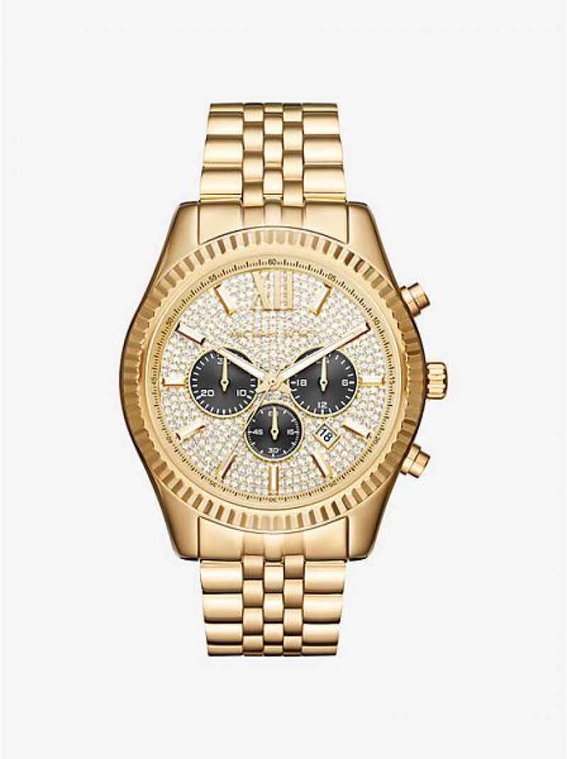 Relojes Michael Kors Oversized Lexington Mujer Doradas | 543162-RGU