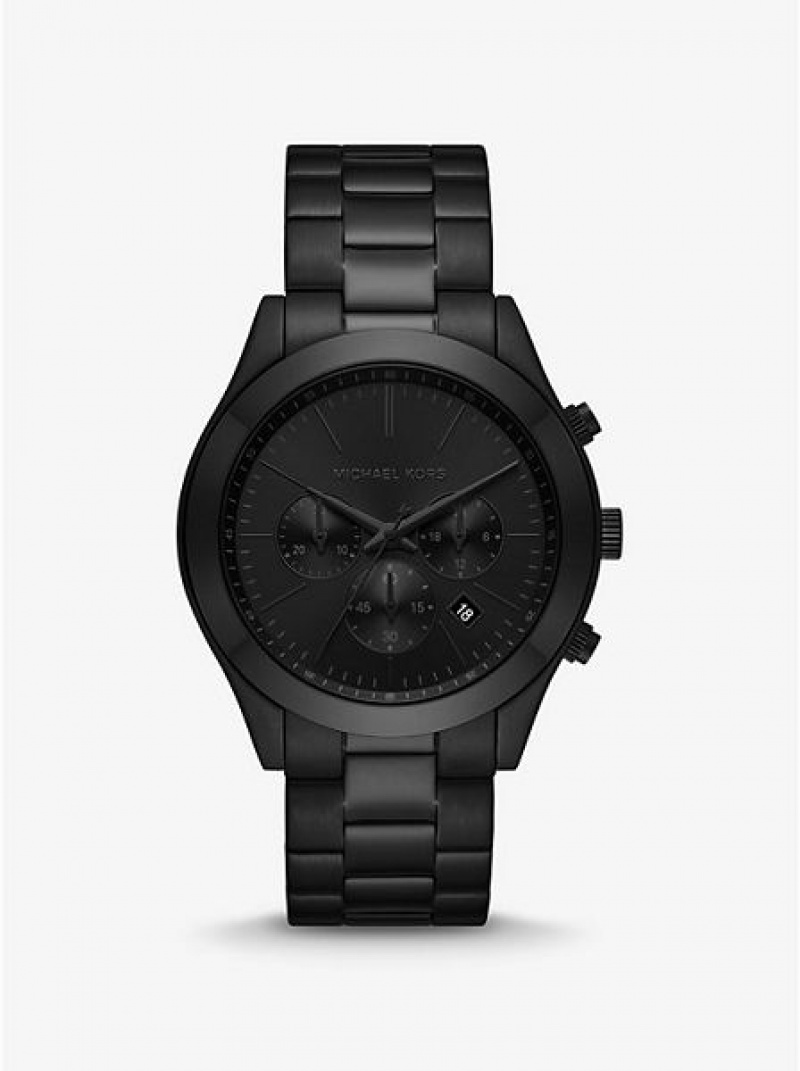 Relojes Michael Kors Oversized Slim Runway Mujer Negras | 981035-BMS