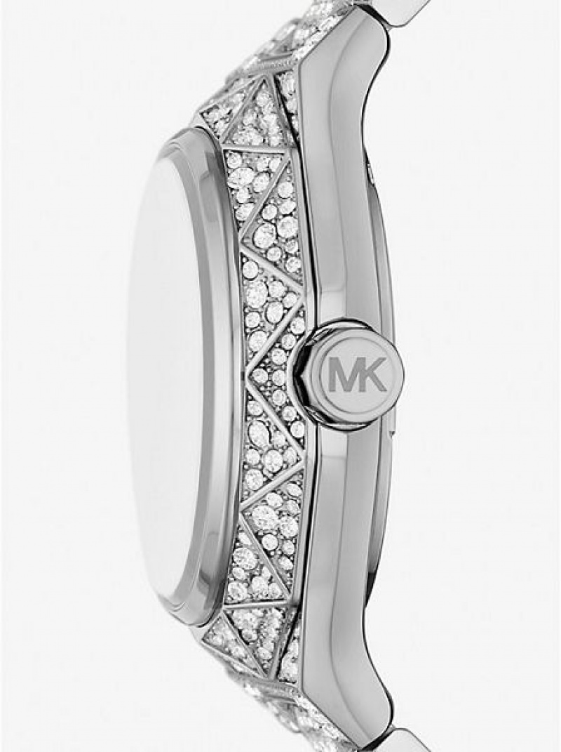 Relojes Michael Kors Pride Limited-edition Oversized Raquel Rainbow Pave Mujer Plateadas | 527810-LJM