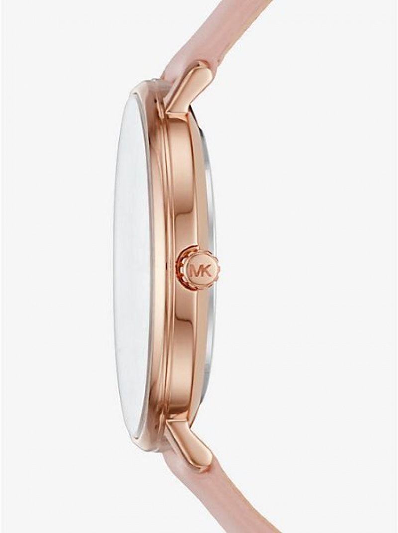 Relojes Michael Kors Pyper Cuero Mujer Rosas Doradas | 658743-YVX