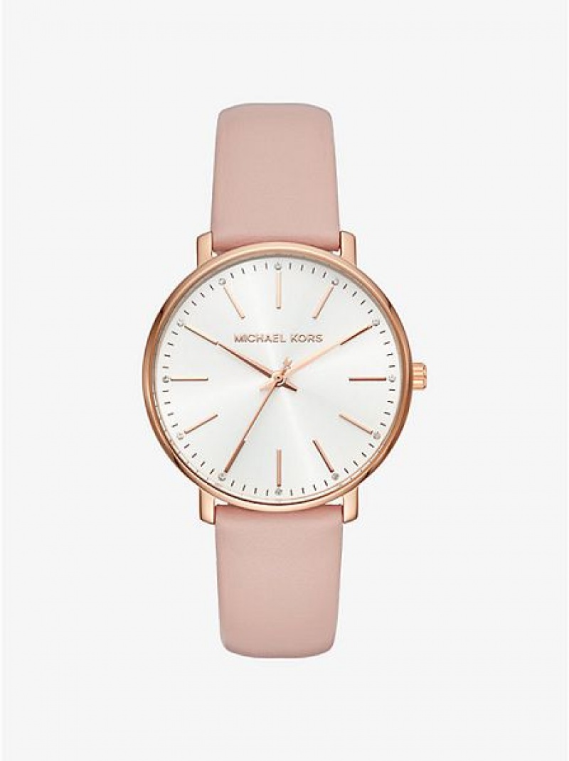 Relojes Michael Kors Pyper Cuero Mujer Rosas Doradas | 658743-YVX