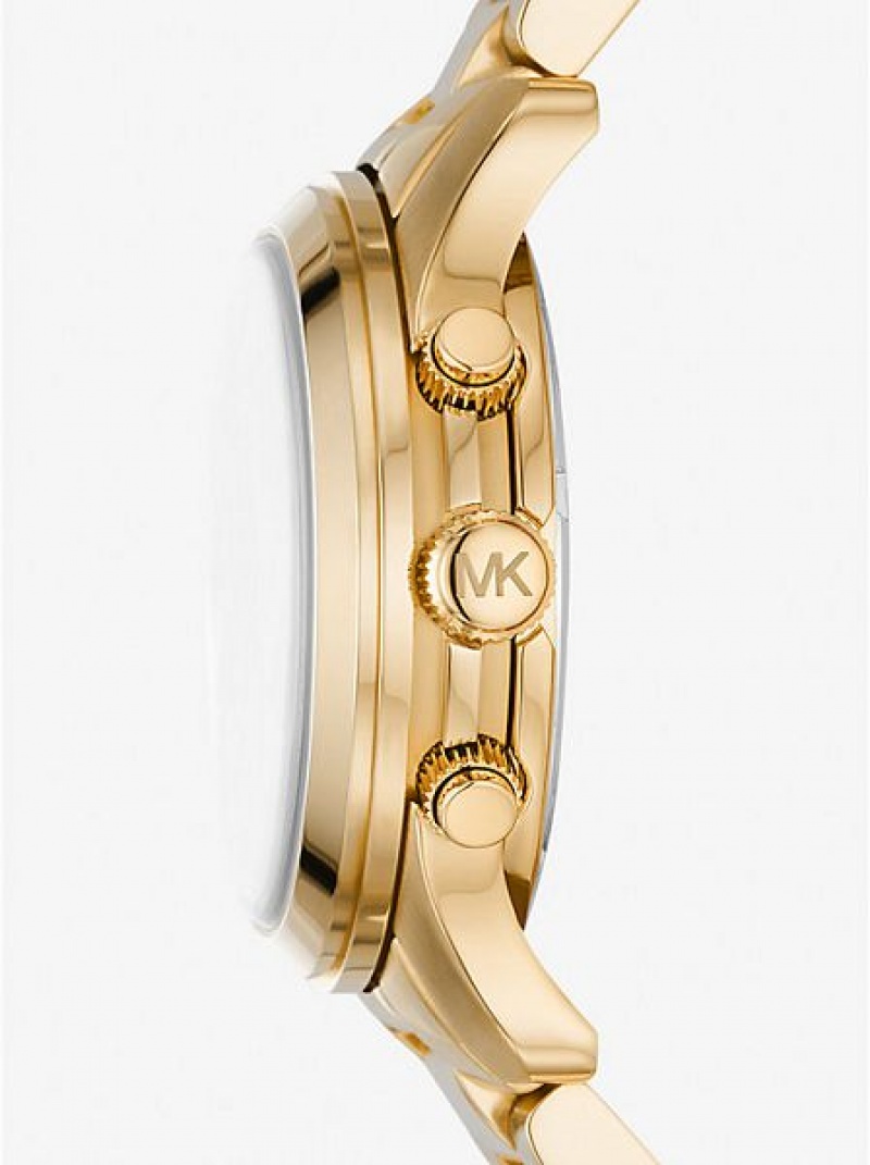 Relojes Michael Kors Runway Mujer Doradas | 192048-VKM