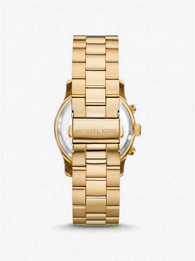 Relojes Michael Kors Runway Mujer Doradas | 192048-VKM