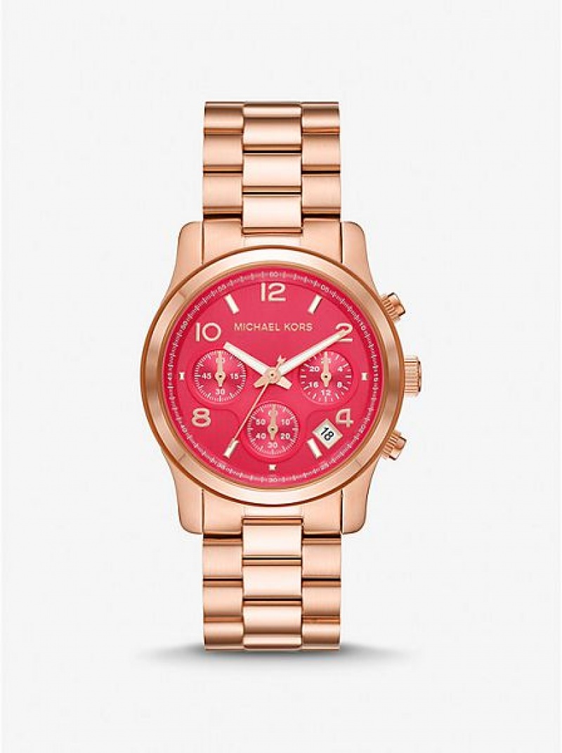 Relojes Michael Kors Runway Mujer Rosas Doradas | 642758-ODX