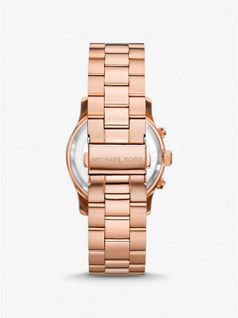 Relojes Michael Kors Runway Mujer Rosas Doradas | 235604-FVT