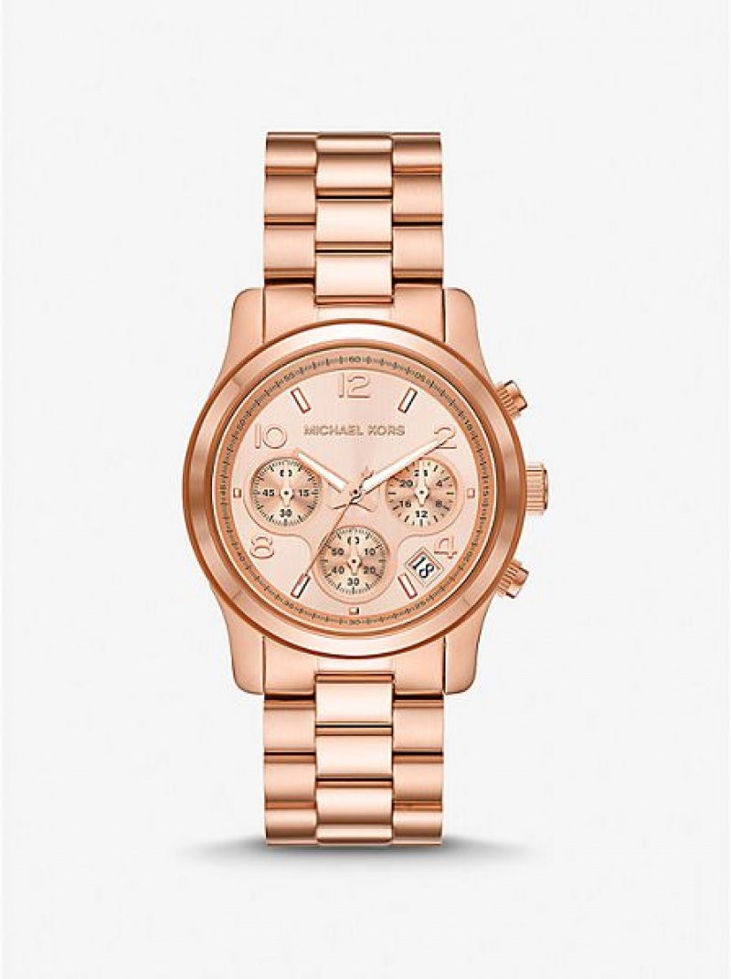 Relojes Michael Kors Runway Mujer Rosas Doradas | 235604-FVT