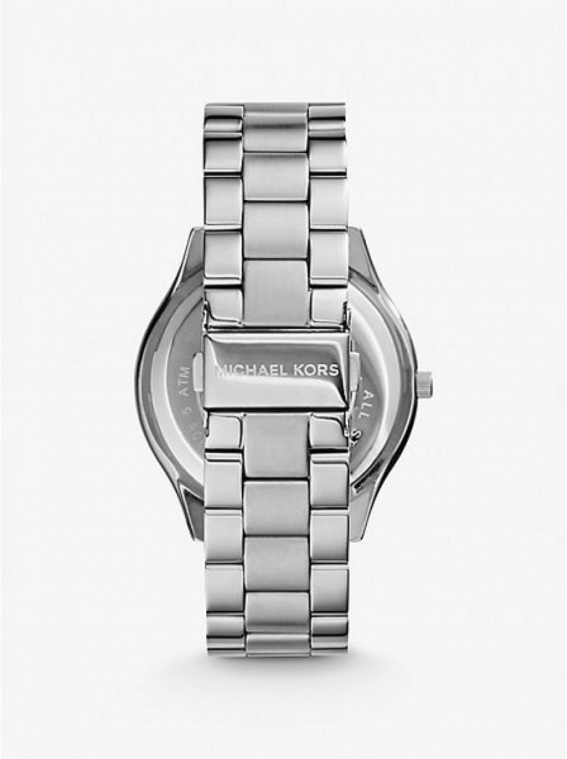 Relojes Michael Kors Slim Runway Mujer Plateadas | 964785-HJP