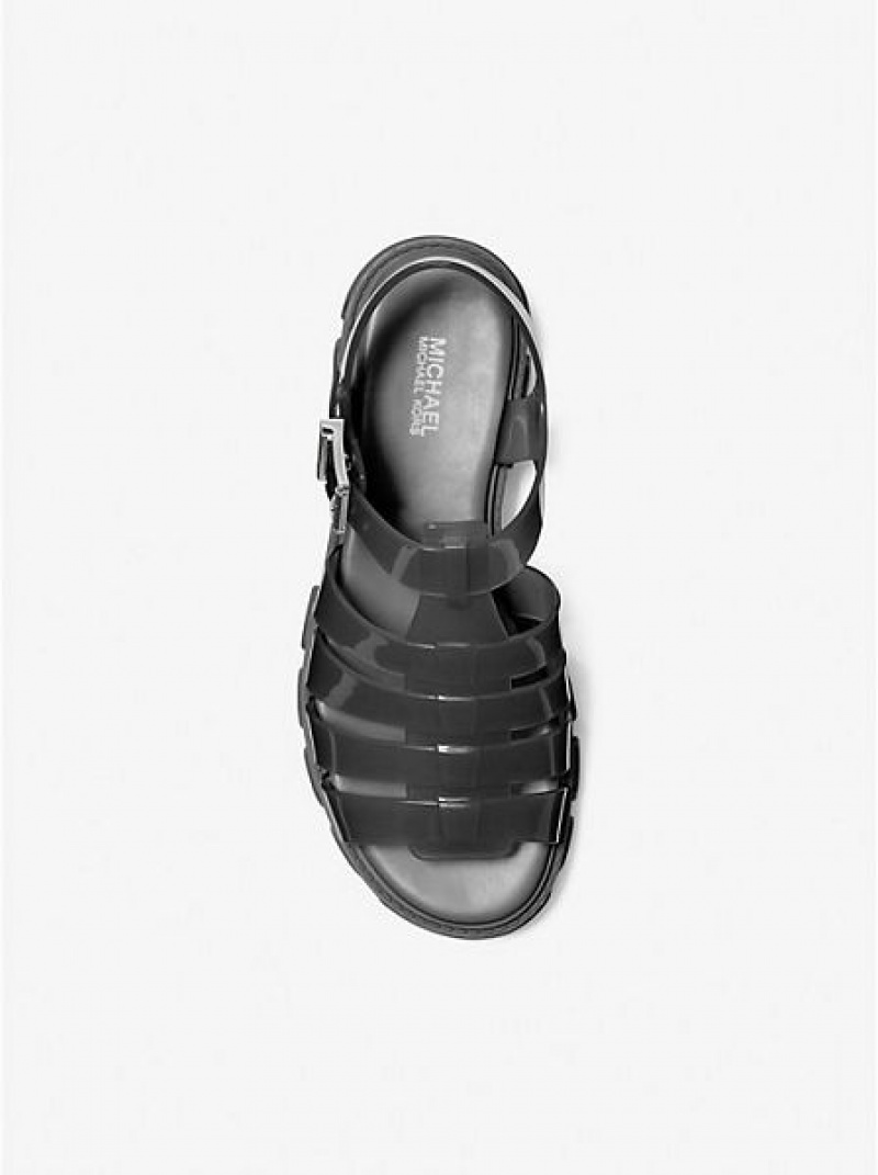 Sandalias Michael Kors Jagger Pvc Mujer Negras | 629084-AMI