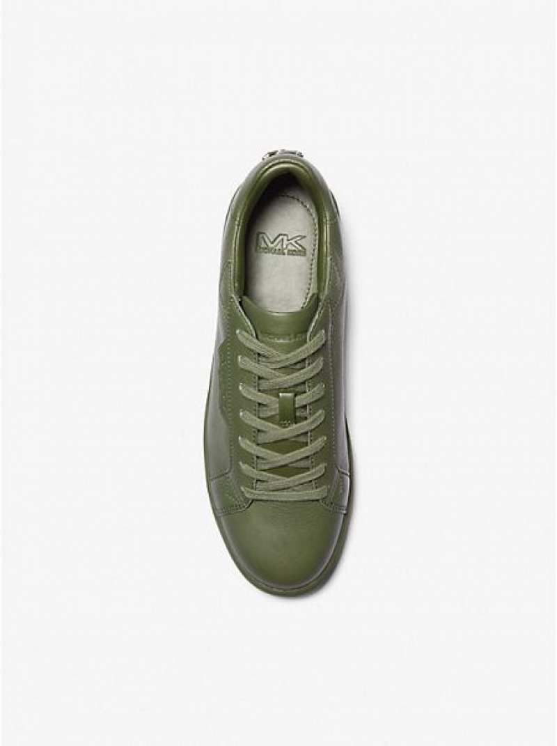 Zapatillas Michael Kors Keating Cuero Hombre Verde | 574862-RSA