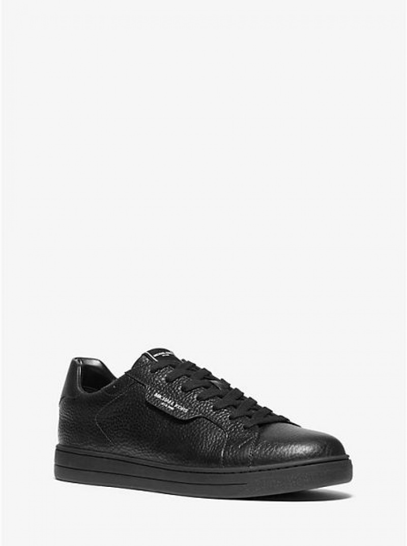 Zapatillas Michael Kors Keating Pebbled Cuero Hombre Negras | 170439-JOR